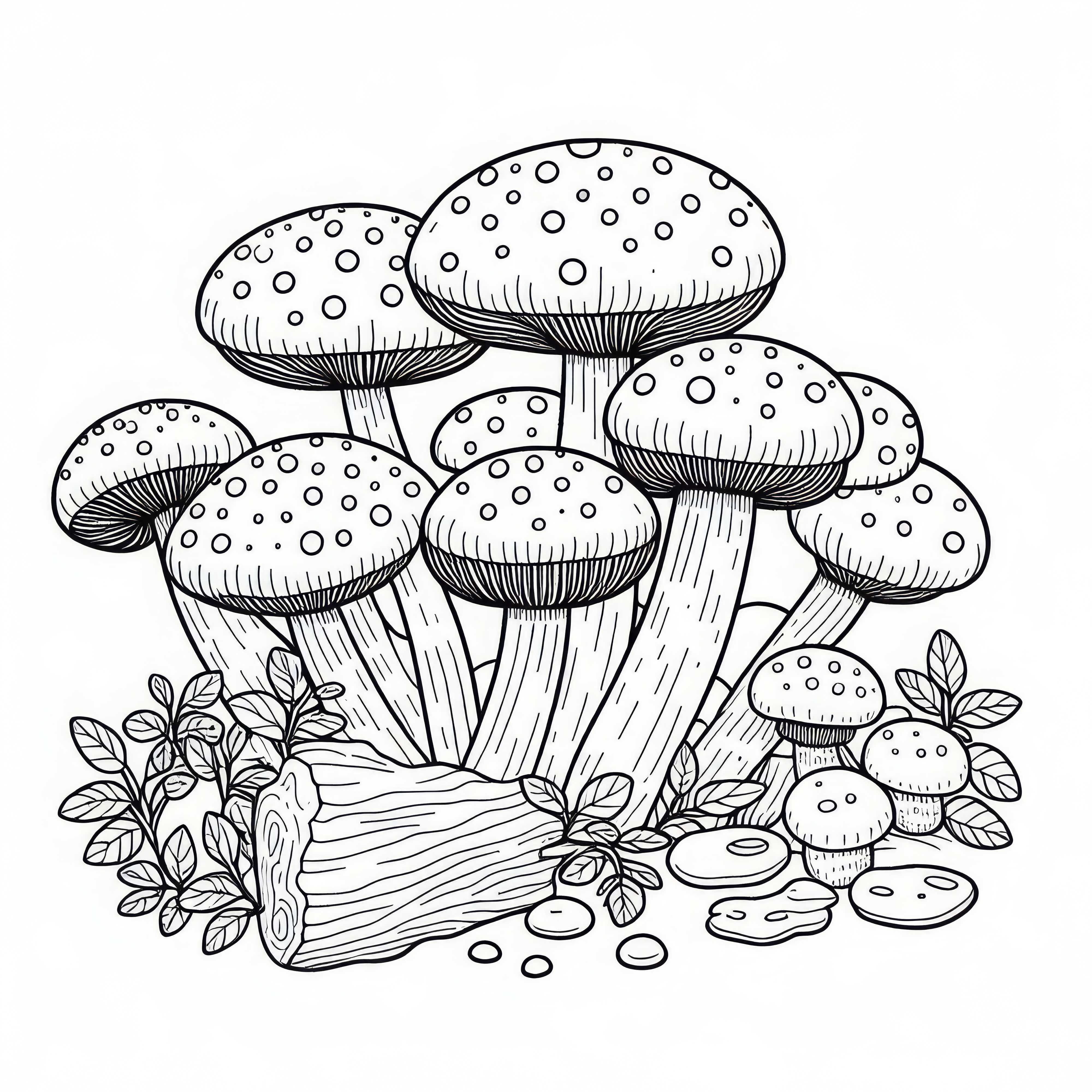 Shiitake Lentinula Edodes színezőgép gomba ingyenesen