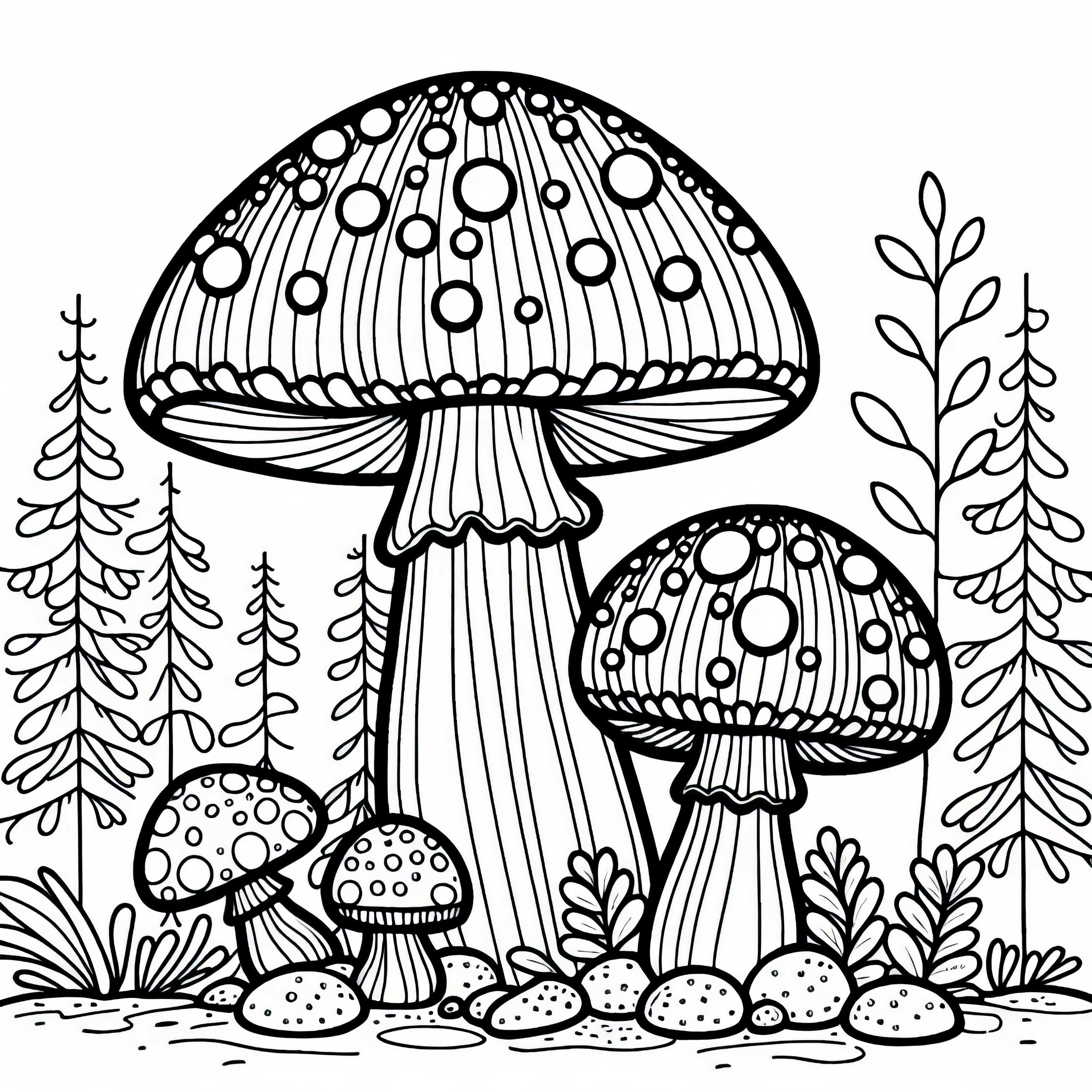 Panthergomba (Amanita Pantherina) színezőlap – Ingyenes színező minta