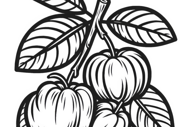 Acerola coloring page free to download