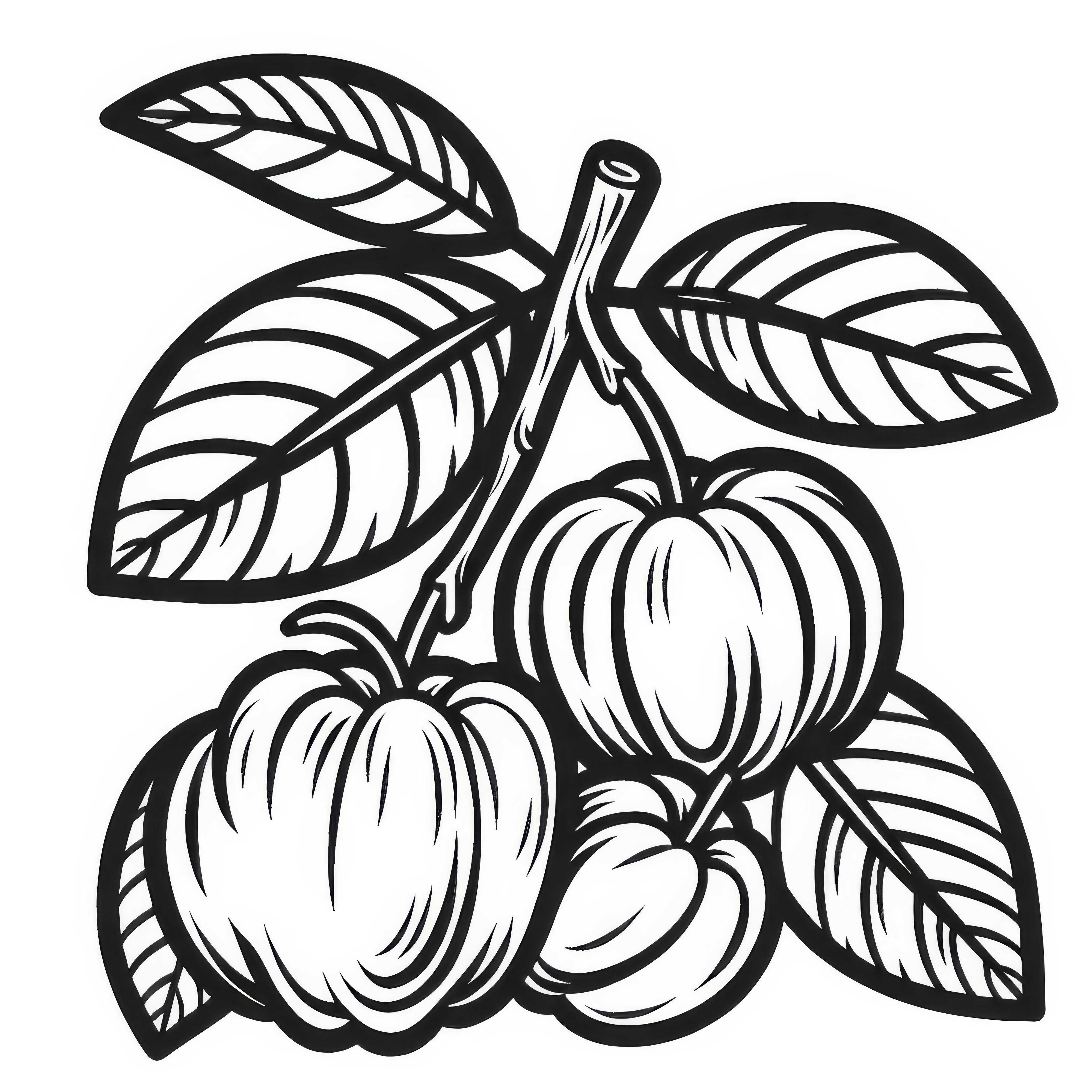 アセロラ 塗り絵 無料ダウンロード