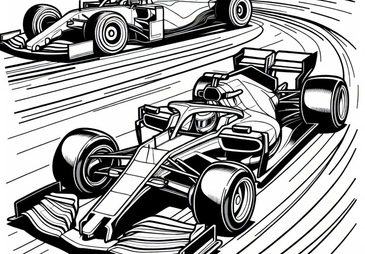 Auto da corsa alle gare – Disegno da colorare gratuito