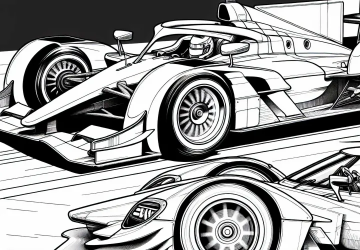 Cool Race Car Coloring Page Free