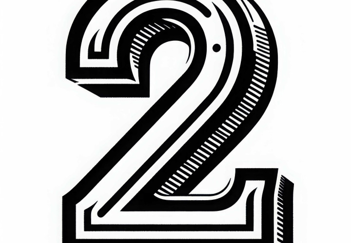 Number 2 Coloring Page Free