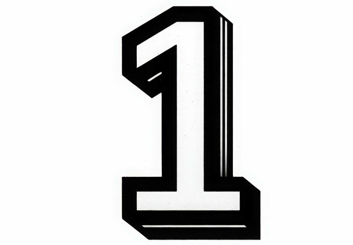 Number 1 Coloring Template Free: Get your coloring picture