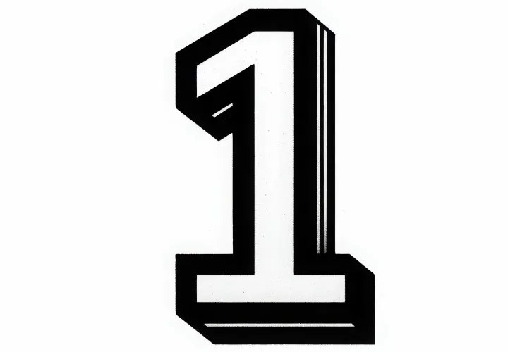 Number 1 Coloring Template Free: Get your coloring picture