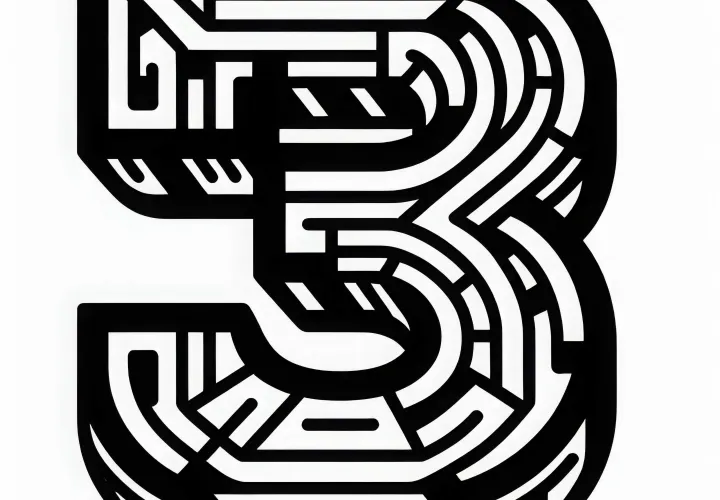 Number 3 coloring page free to download