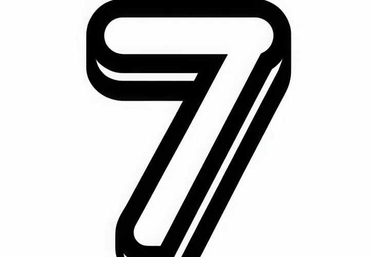Number 7 Coloring Template Free