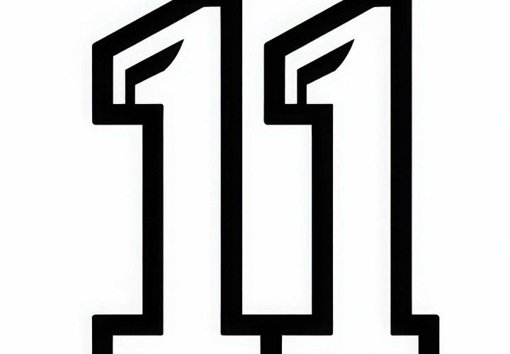 Number 11 Coloring Page Free