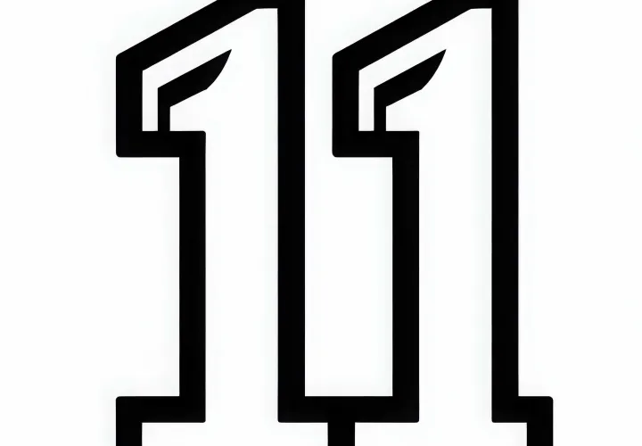 Number 11 Coloring Page Free