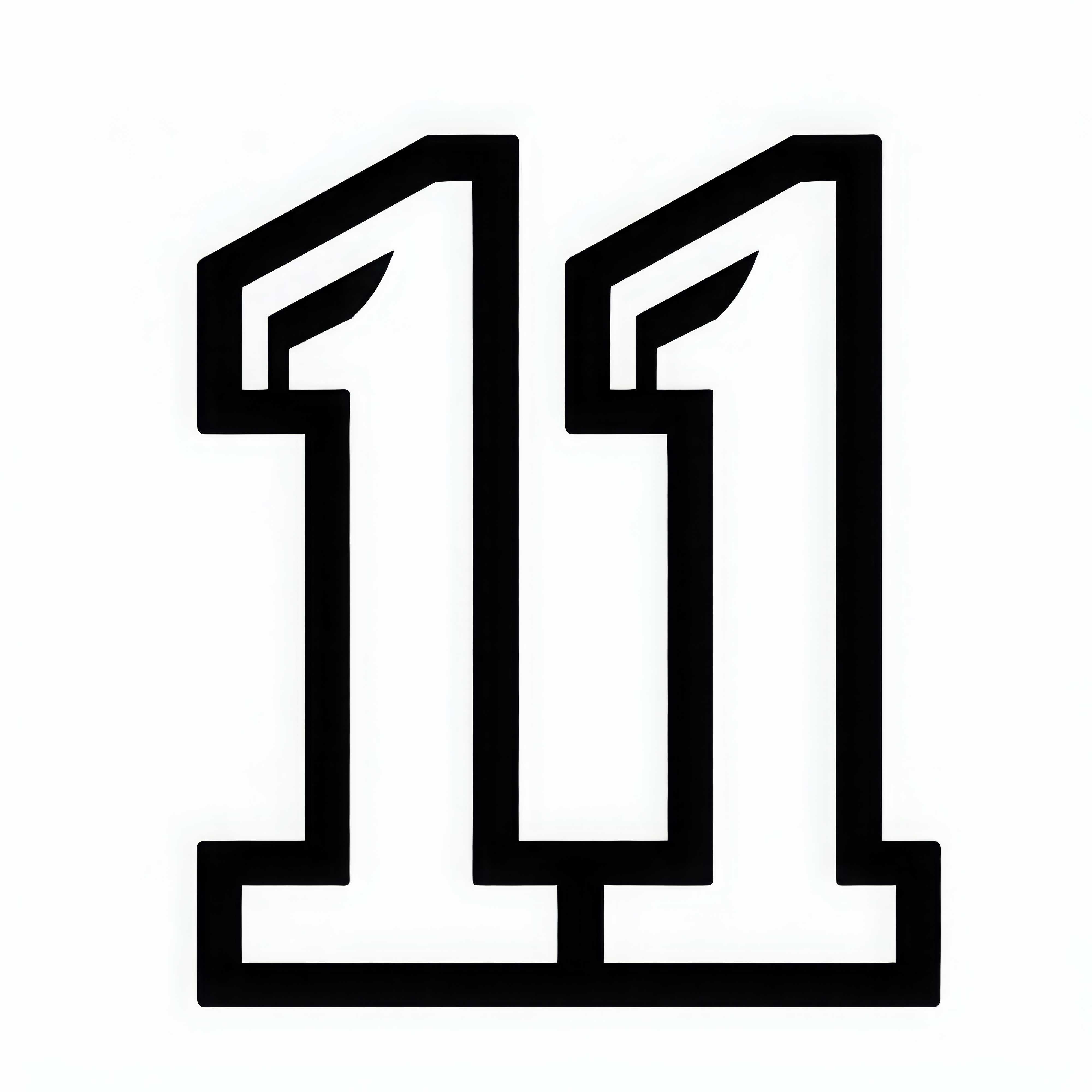 Number 11 Coloring Page Free