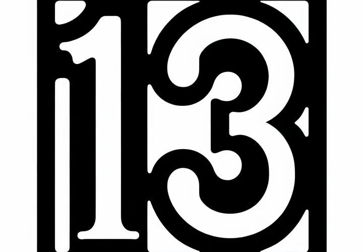 Number 13 Coloring Template Free Download