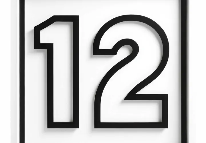 Numurs 12 krāsojamā bilde bez maksas bērniem