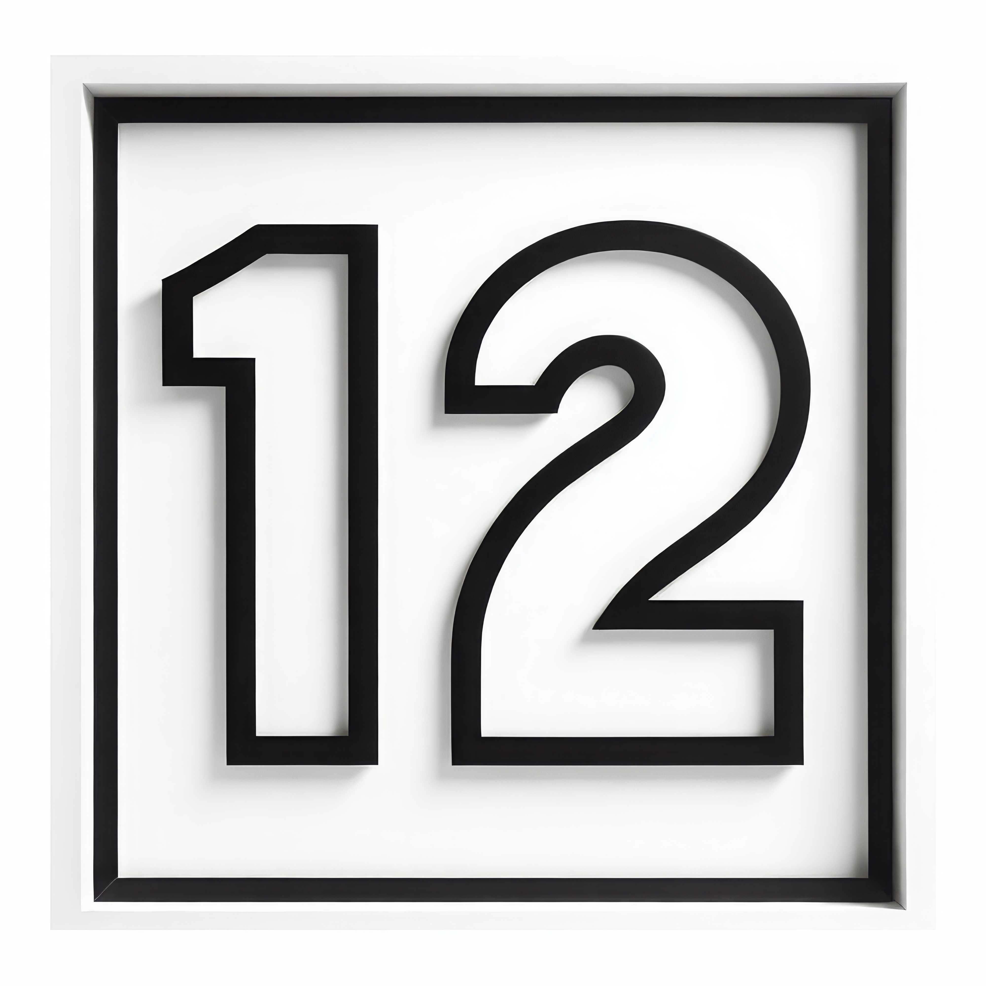 Číslo 12 Vybarvovací obrázek Zdarma pro děti