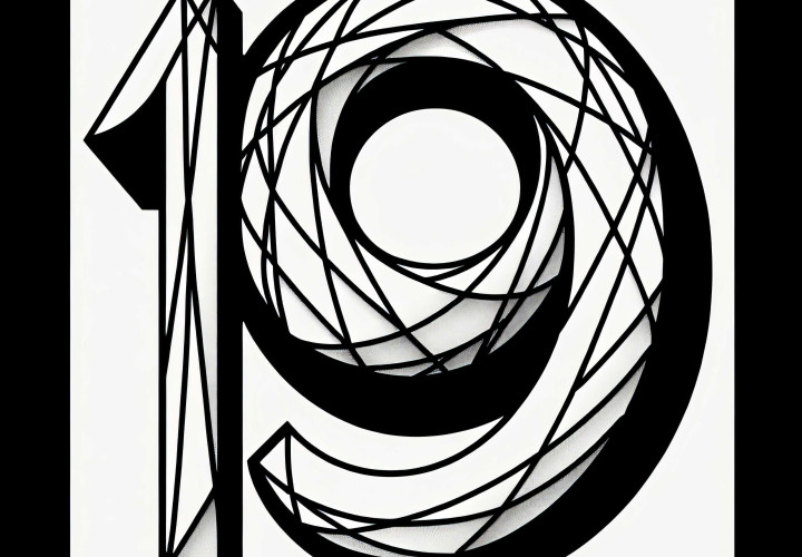 Number 19 Coloring Page Free