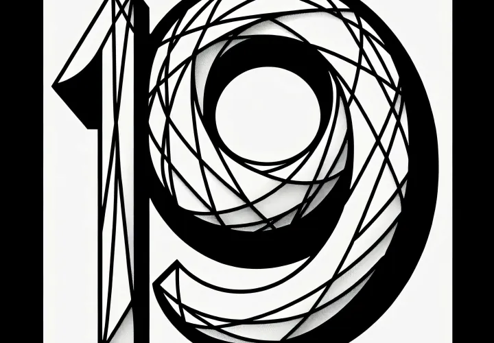 Number 19 Coloring Page Free