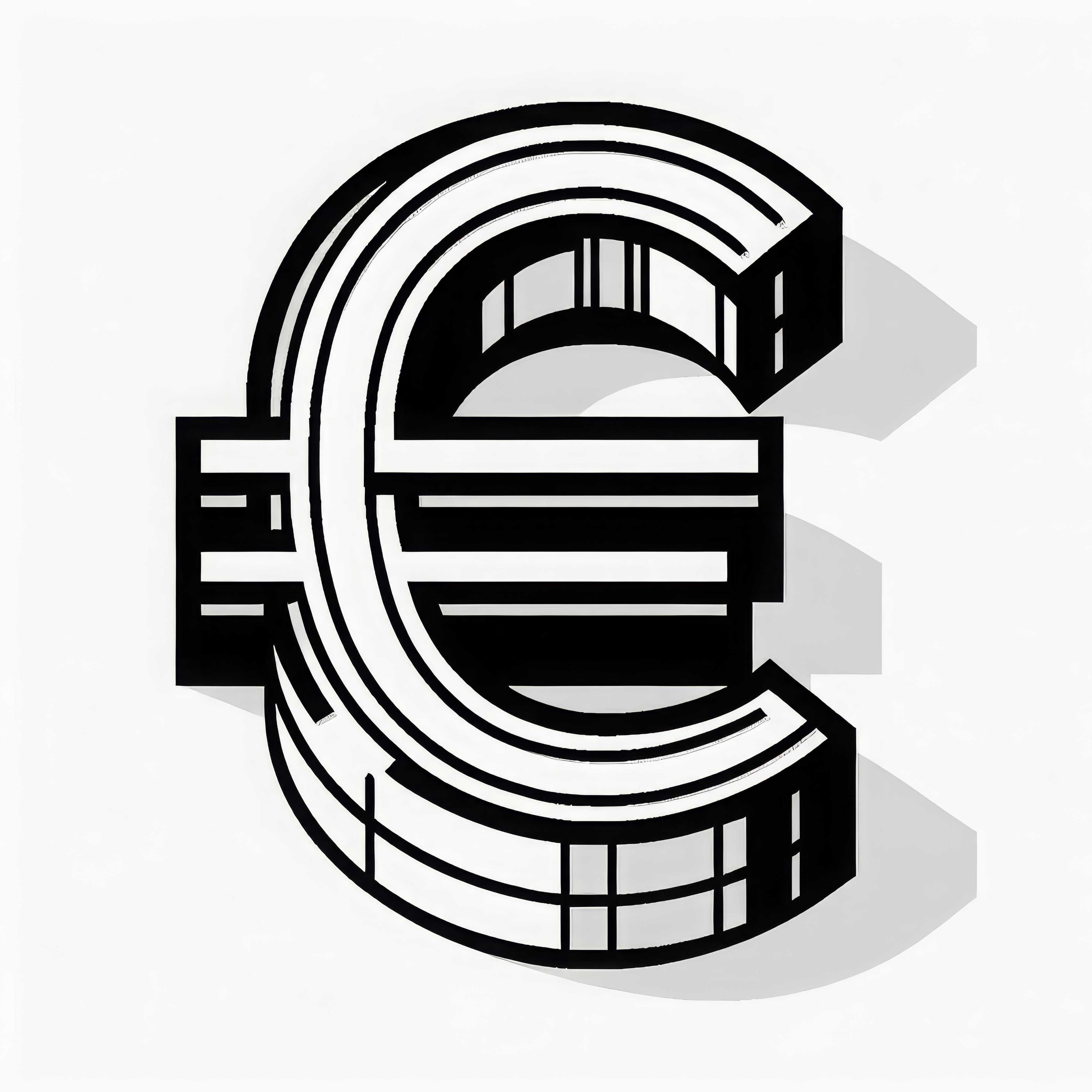 Imagem de Coloração do Símbolo do Euro para Baixar Gratuitamente e Colorir Online