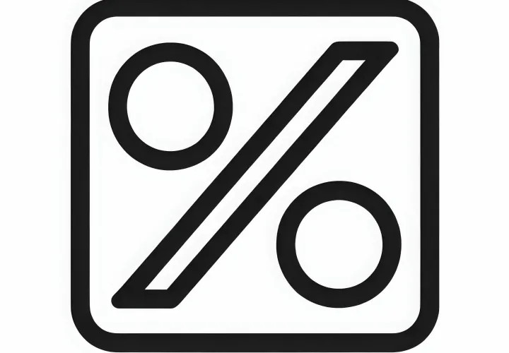 Free coloring page with percentage sign