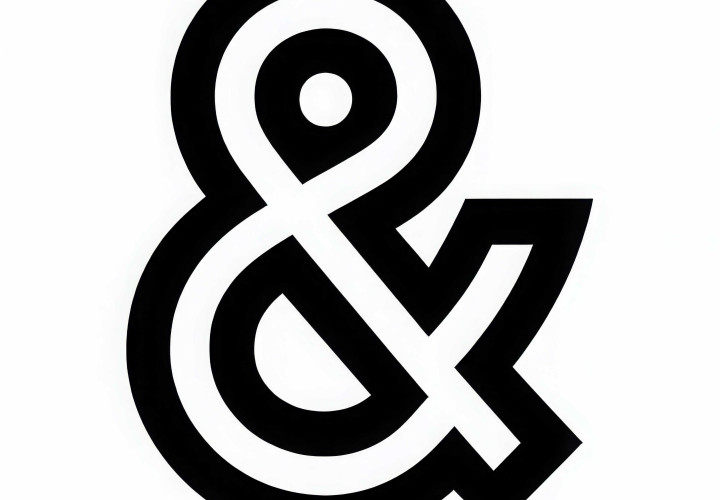 Free coloring page with & symbol Free coloring template with & sign