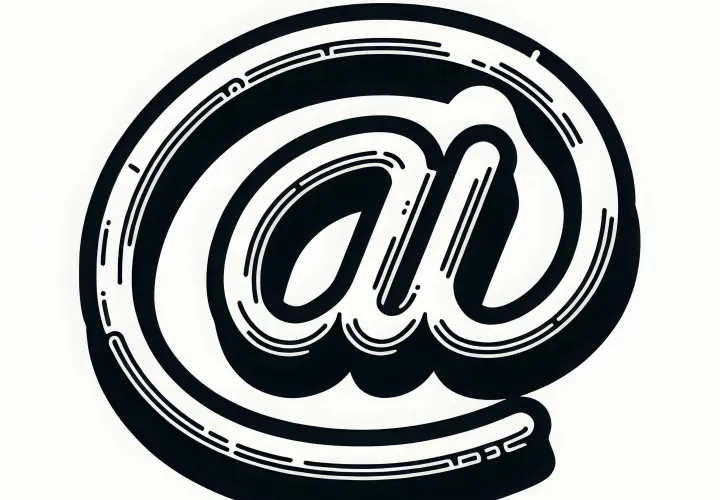 At sign coloring template free for creative coloring hours