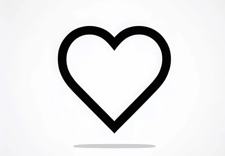 Heart symbol coloring page free