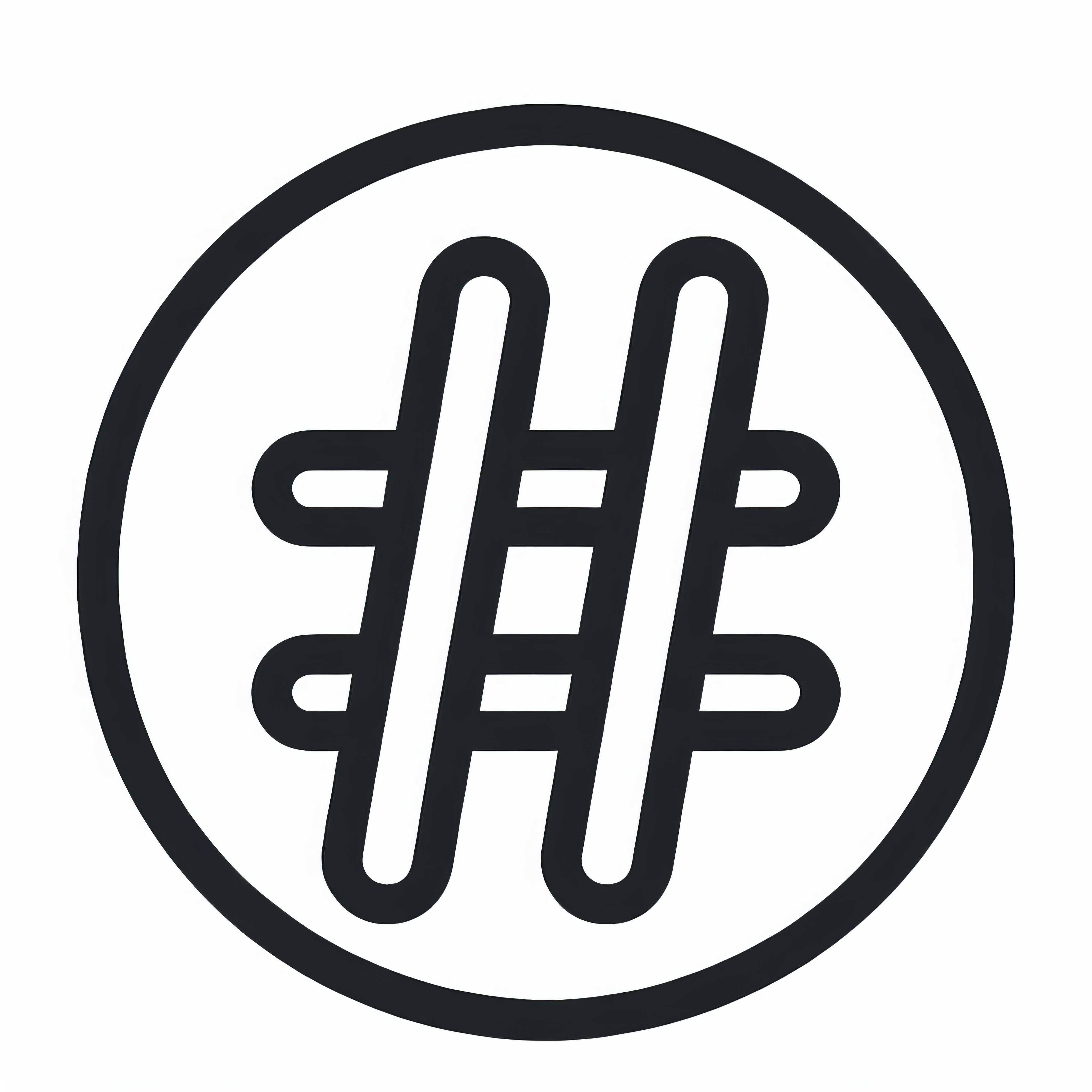 Download free coloring template with hashtag symbol