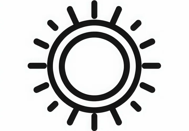 Free sun symbol coloring page