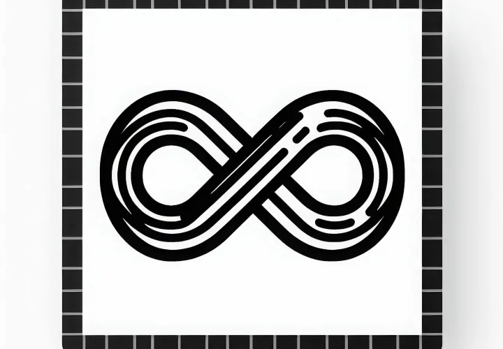 Infinite symbol: Coloring template free to download