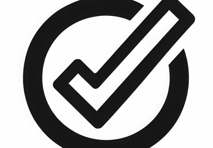 Hook symbol and checkmark - Free coloring page