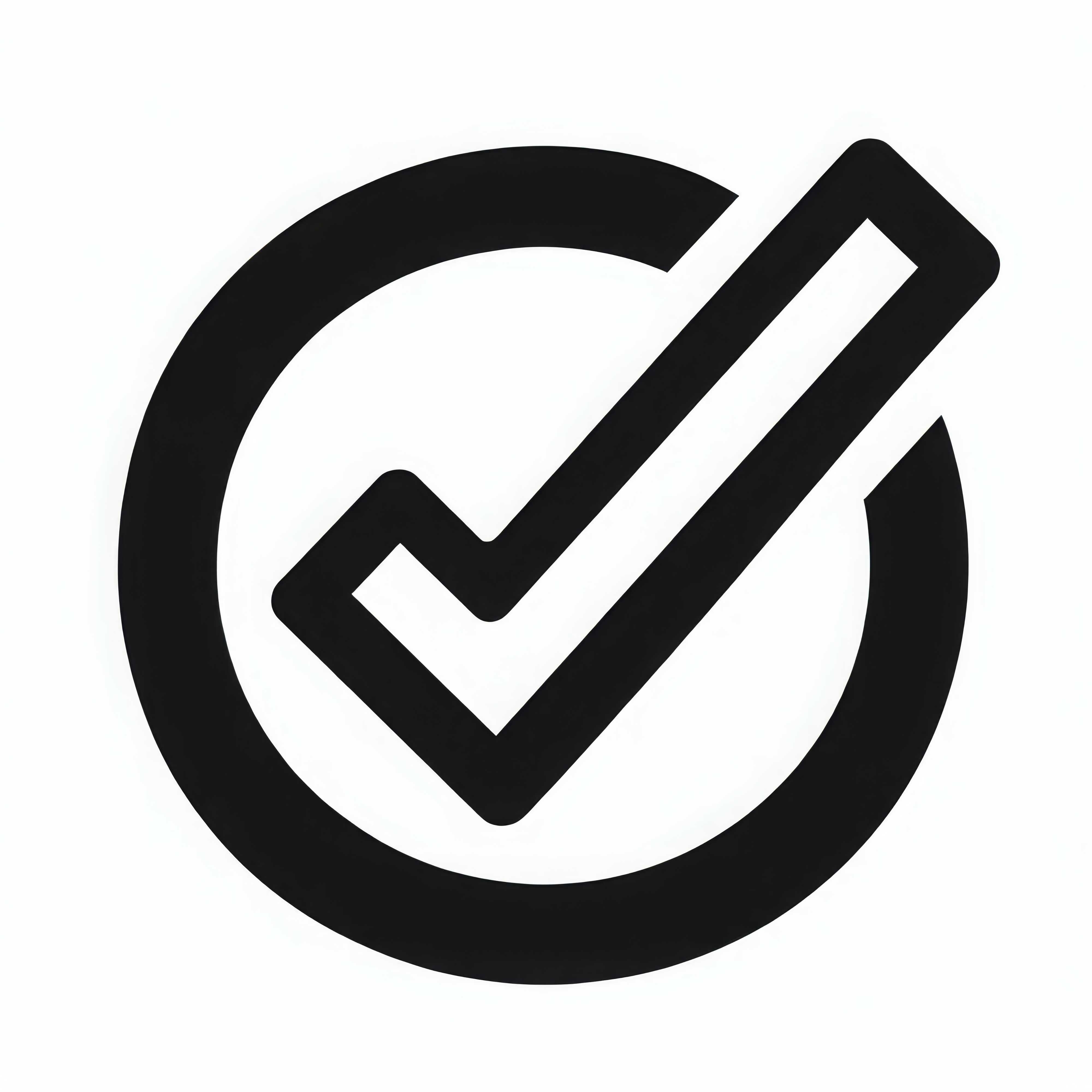 Hook symbol and checkmark - Free coloring page