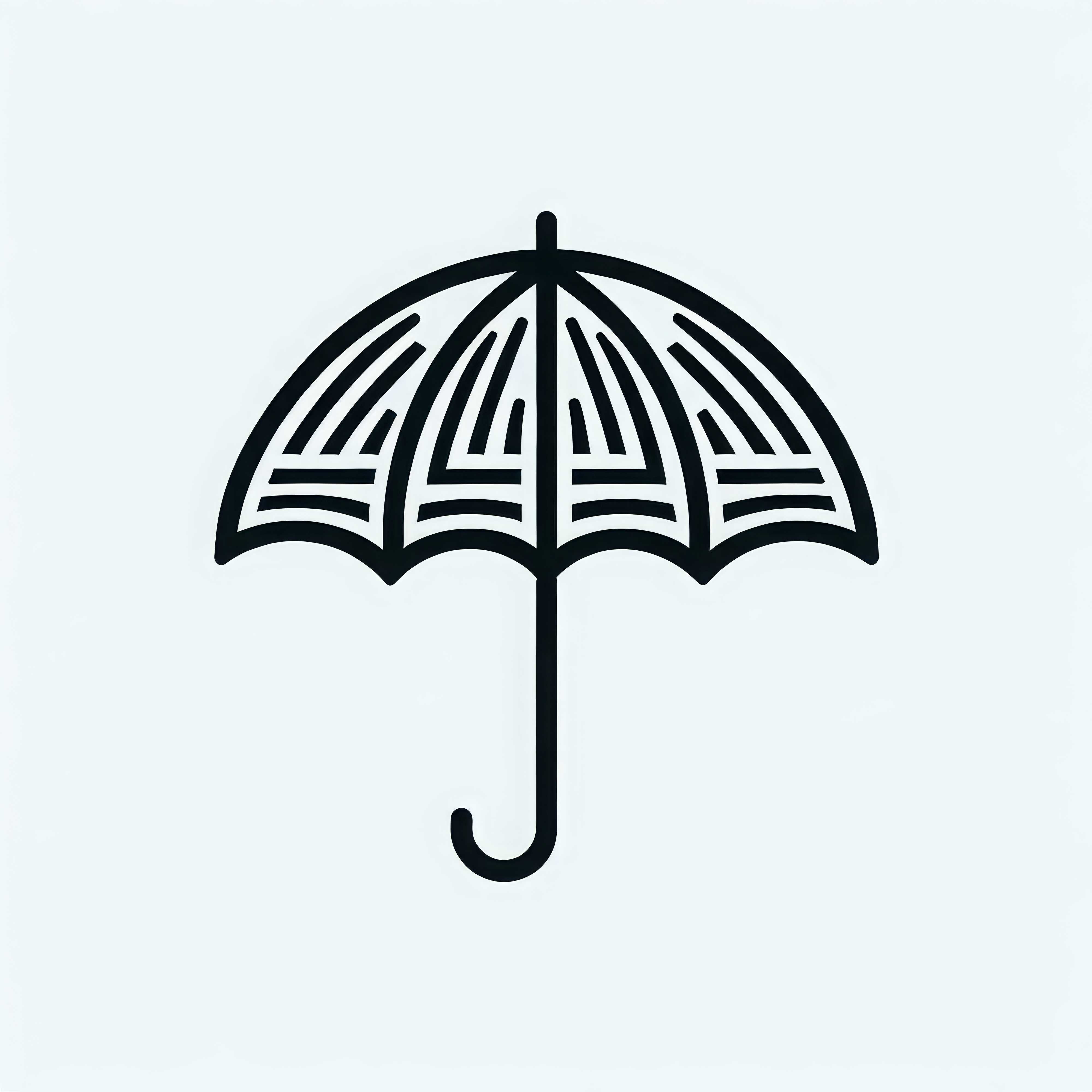 Desenho para colorir de guarda-chuva grátis – Símbolo criativo para pequenos e grandes