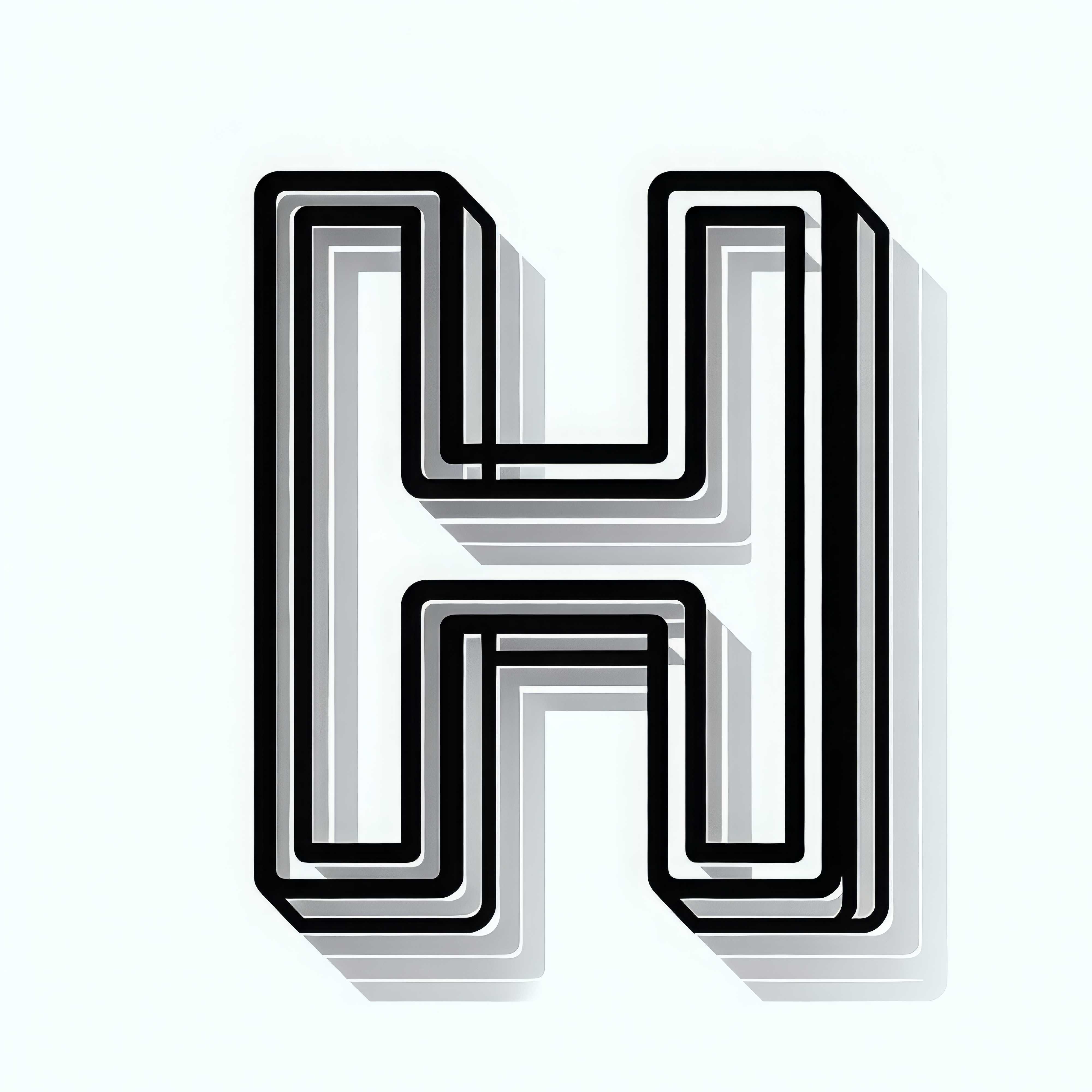 Free Coloring Page of the Capital Letter H