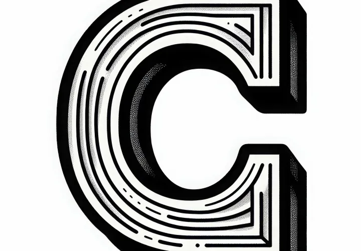 Free Printable Coloring Page of the Capital Letter C