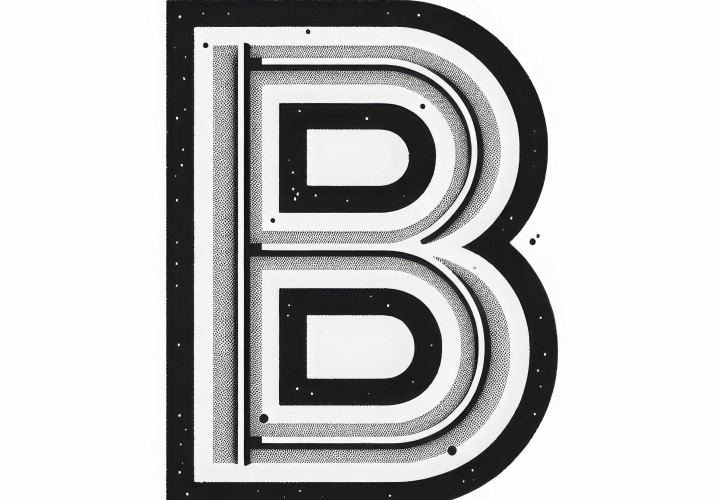 Free coloring page: Capital letter B