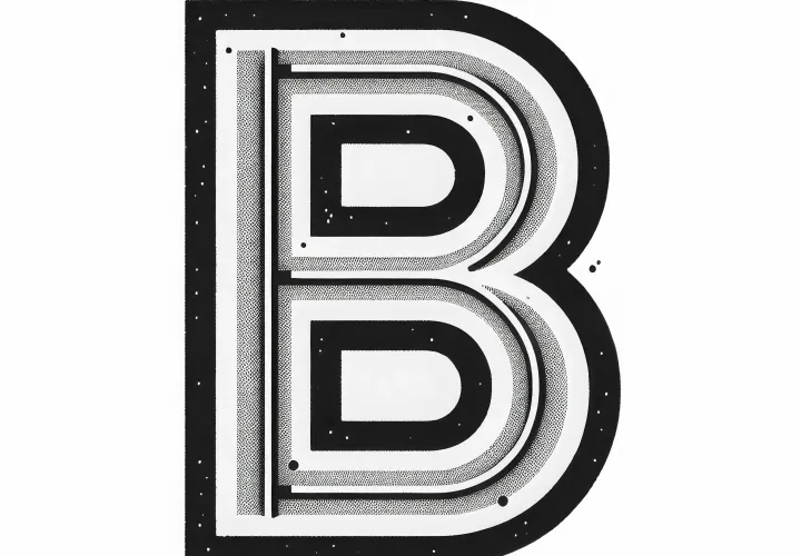 Free coloring page: Capital letter B