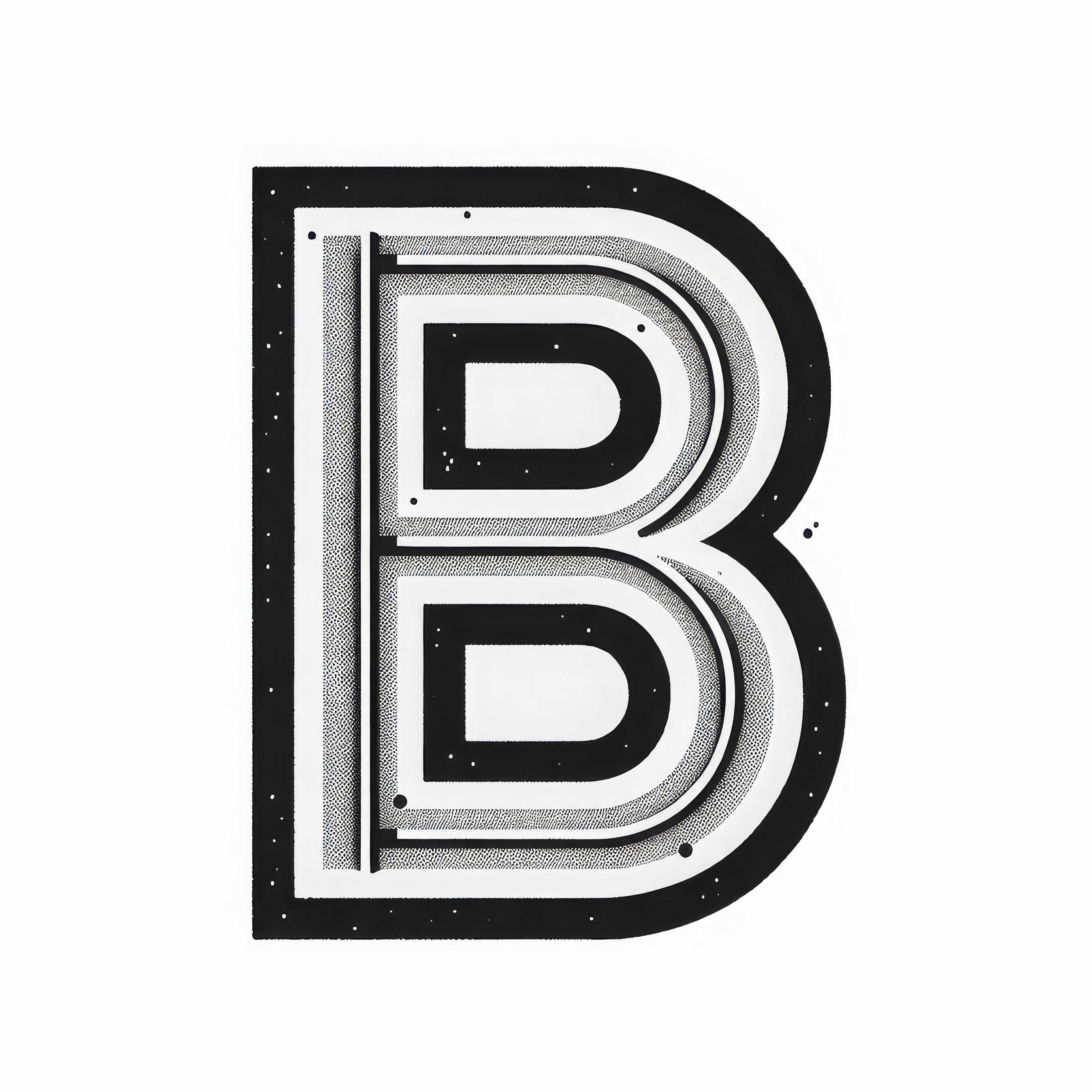 Free coloring page: Capital letter B