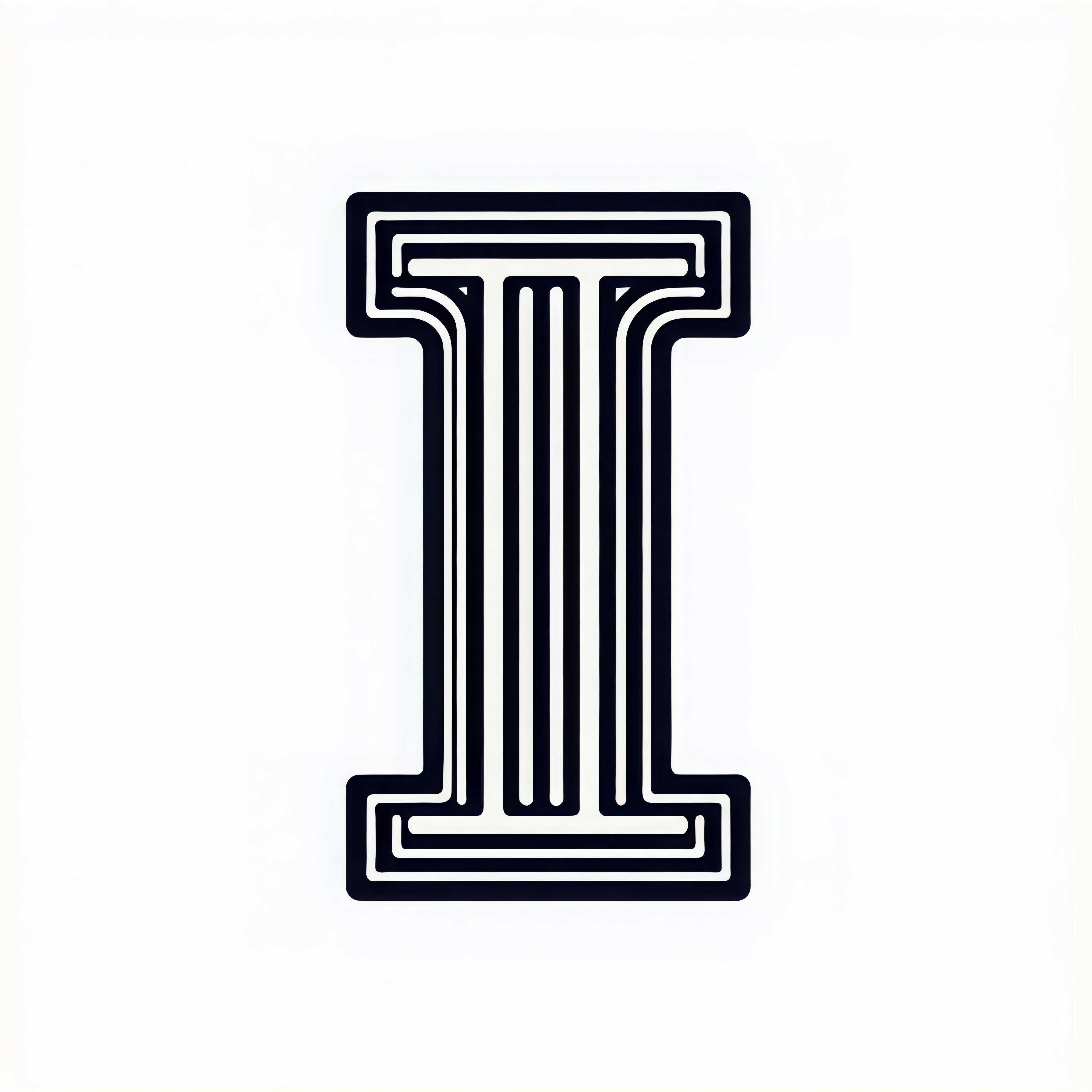 Free coloring page of the capital letter I