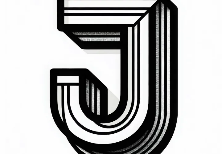 Free Coloring Page of the Capital Letter J
