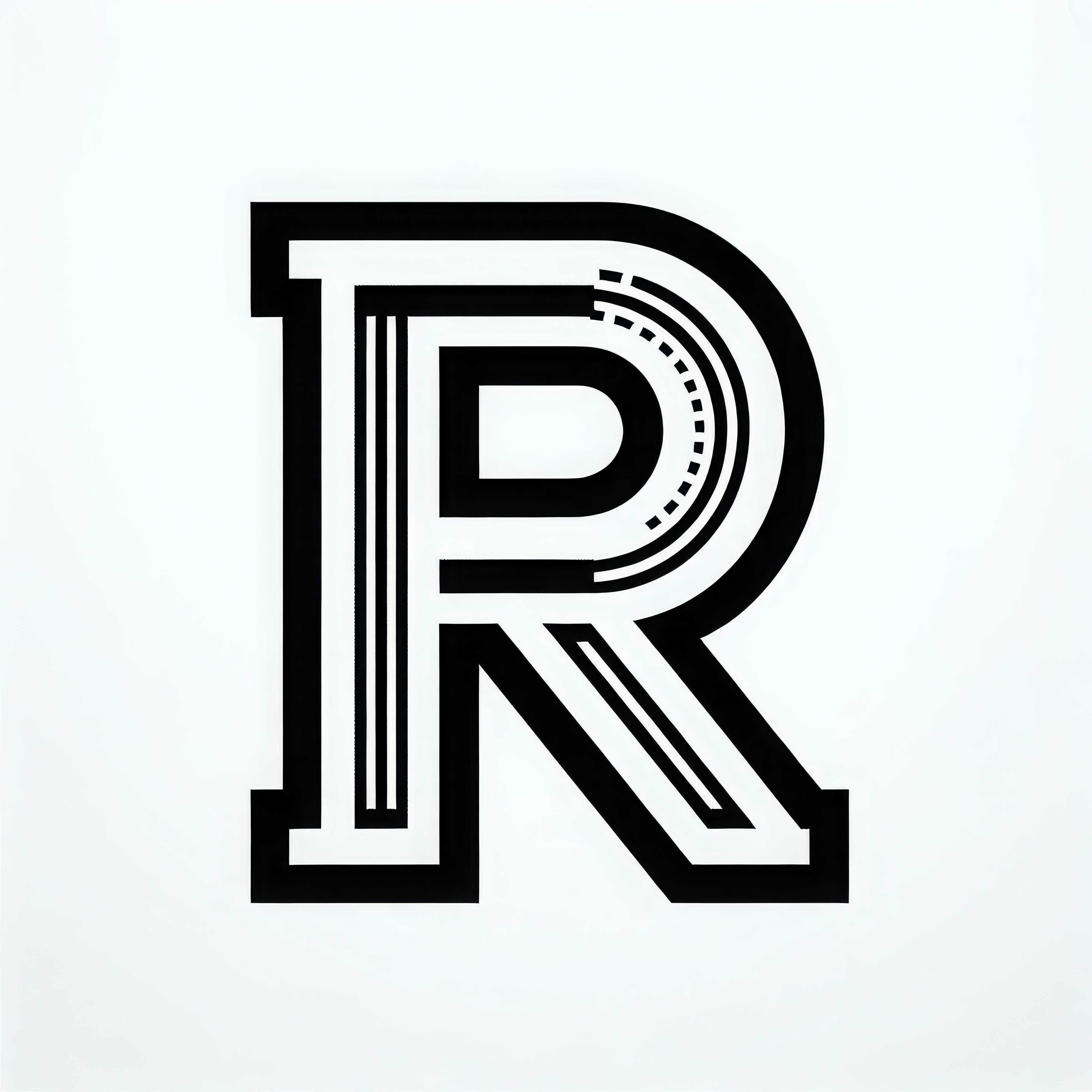 Free coloring page of the capital letter R