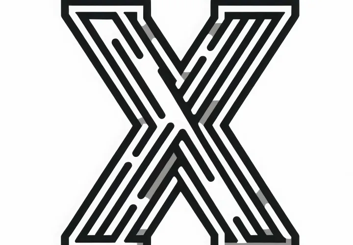 Capital Letter X Coloring Page Free to Download