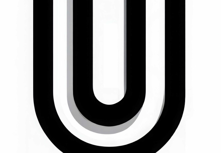 Free coloring page of the uppercase letter U Free coloring page of uppercase U