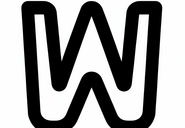 Free coloring page of the capital letter W