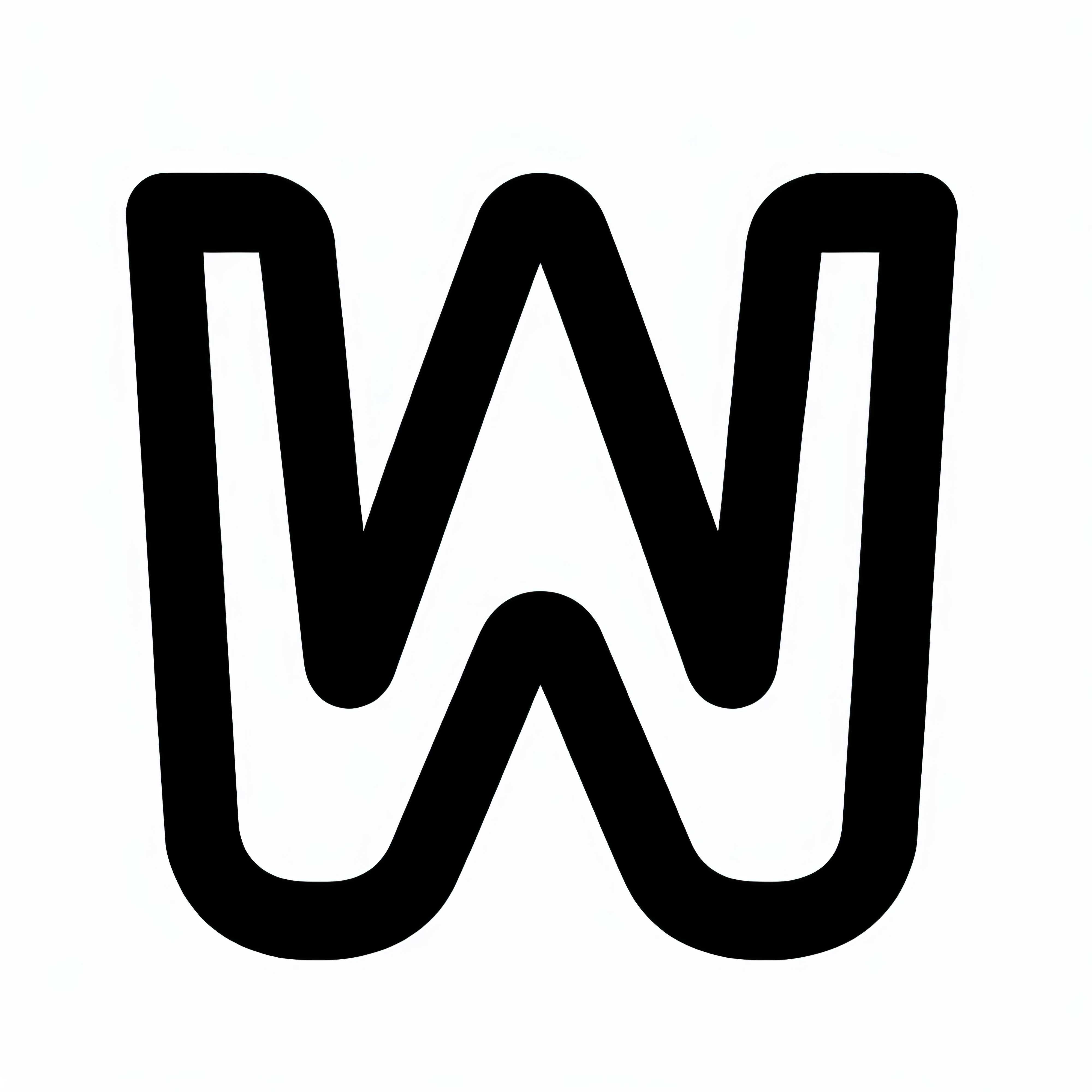 Free coloring page of the uppercase letter W