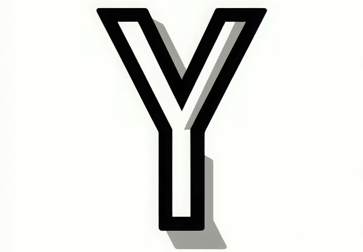 Free Coloring Page of Uppercase Y for Kids