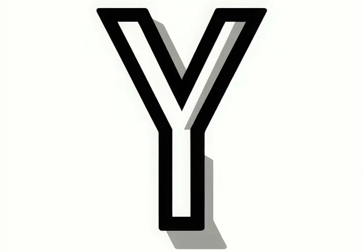 Free Coloring Page of Uppercase Y for Kids
