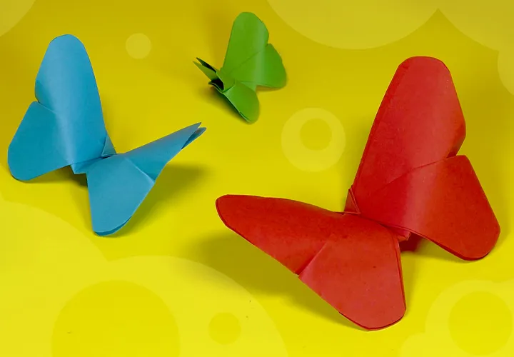 Dobrar origami de borboleta: um guia simples passo a passo com fotos e vídeo
