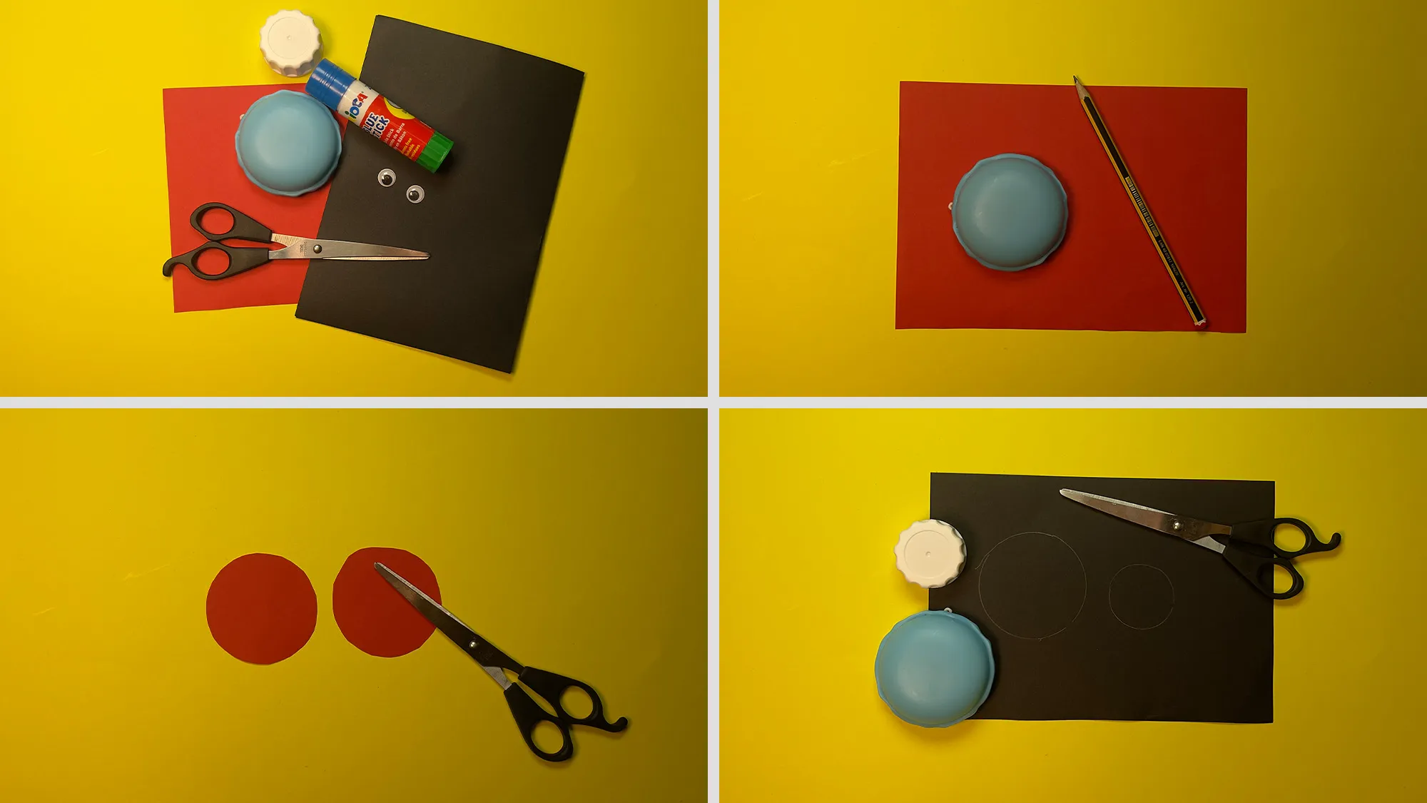 Make paper ladybugs: Step-by-step instructions with photos and comments. The image 1