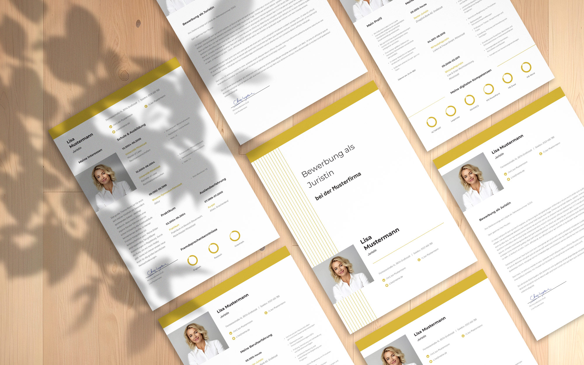 메이크업 아티스트: 이력서가 포함된 지원서 템플릿