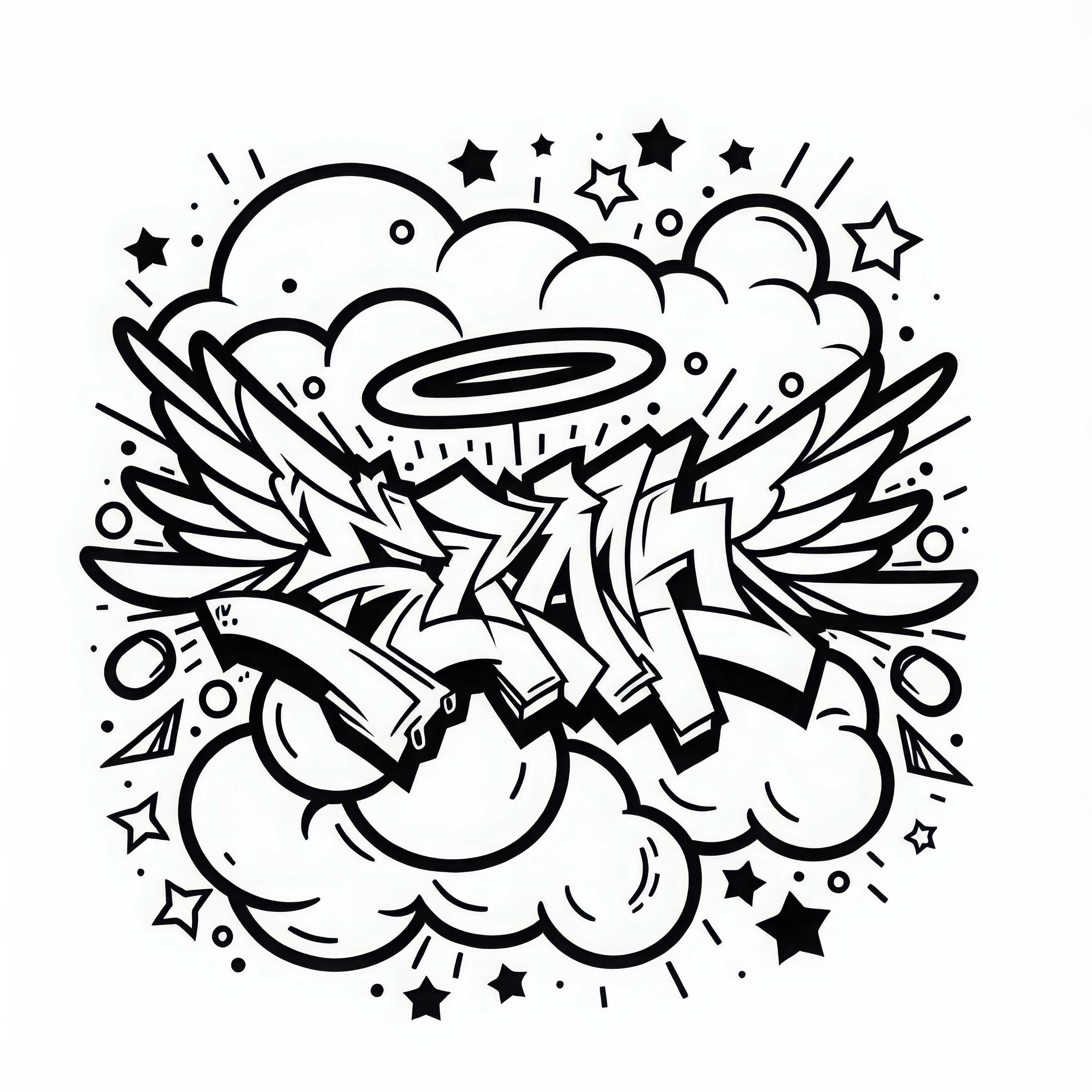 Template gratis untuk lukisan tulisan grafiti