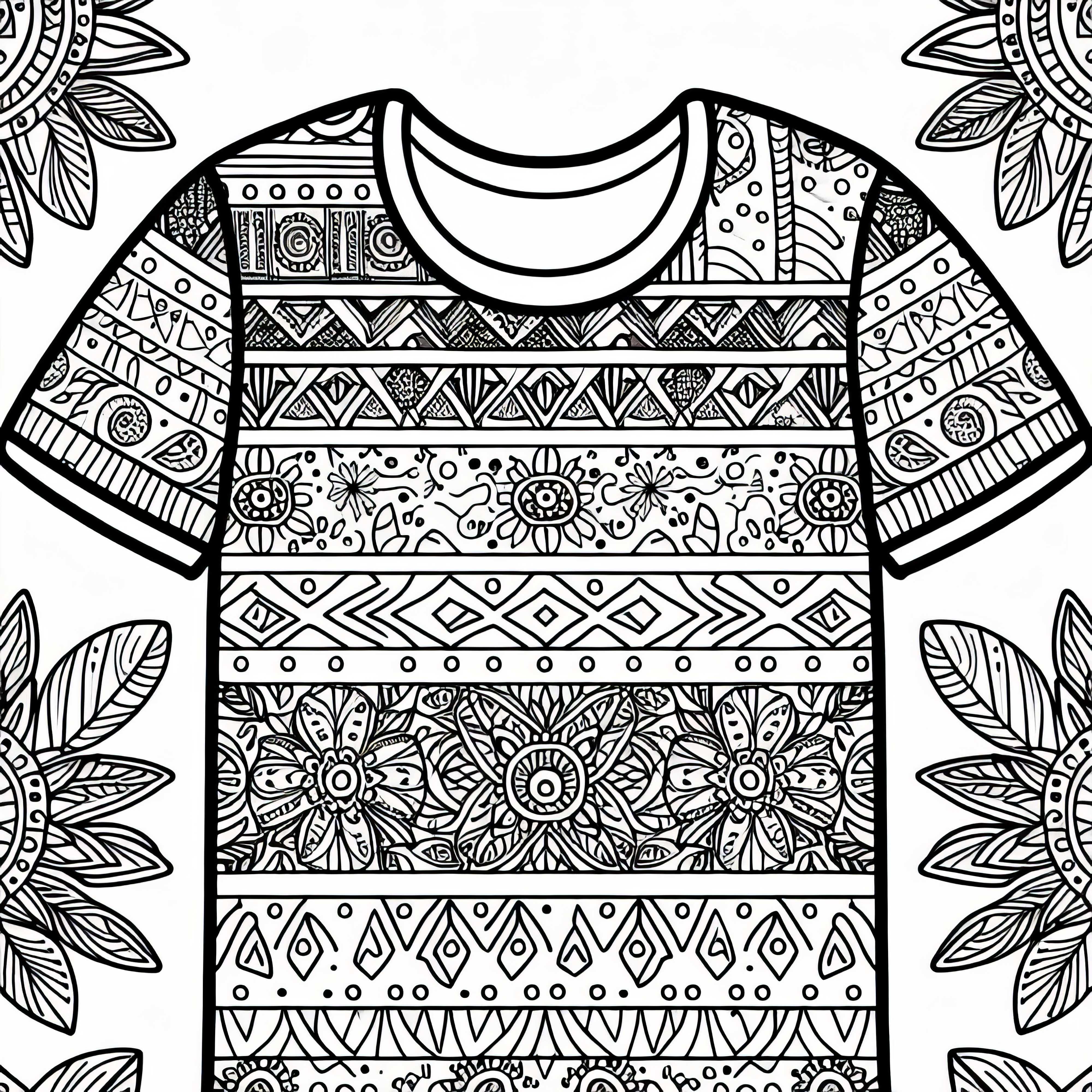 Póló színező sablon ruházathoz – Ingyenes színező kép