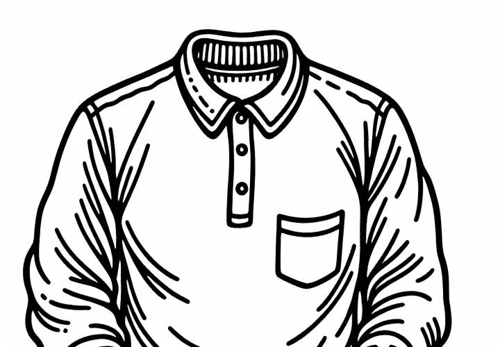 Free coloring template for a shirt